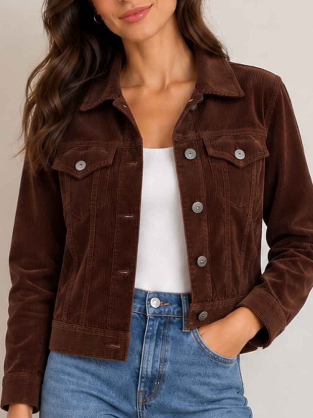 Corduroy Jacket in Dark Brown
